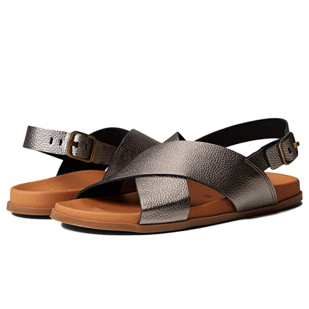 Eric Michael Apollo Sandals Women's US 7.5-8 Bronze Leather Slingback ZAP1038